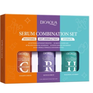 Kit Bioaqua Suero Vitamina C + Retinol + Ácido Hialurónico